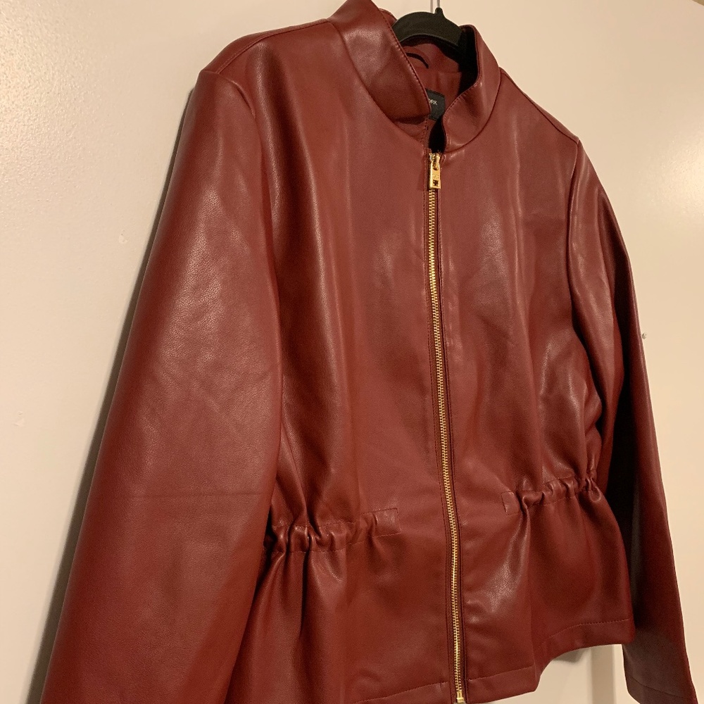 Andrew Marc Red Leather jacket size medium